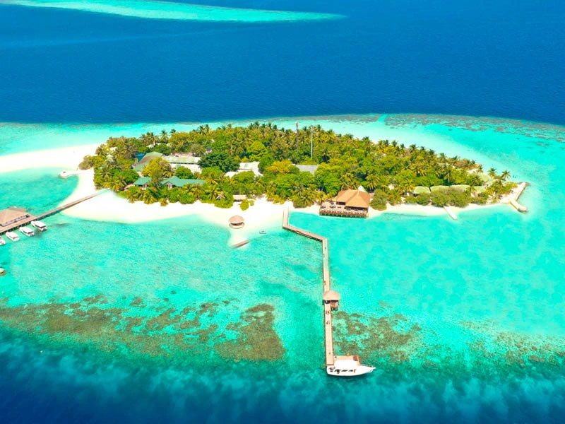romantisch overnachten in de maladive