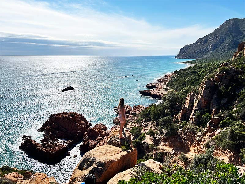 Uitzich Sardinie klifkusten