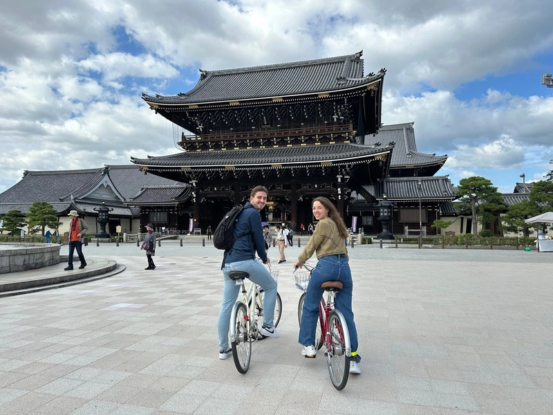 Japan tempel kyoto fietsen