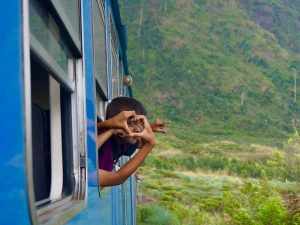 Trein door Sri Lanka