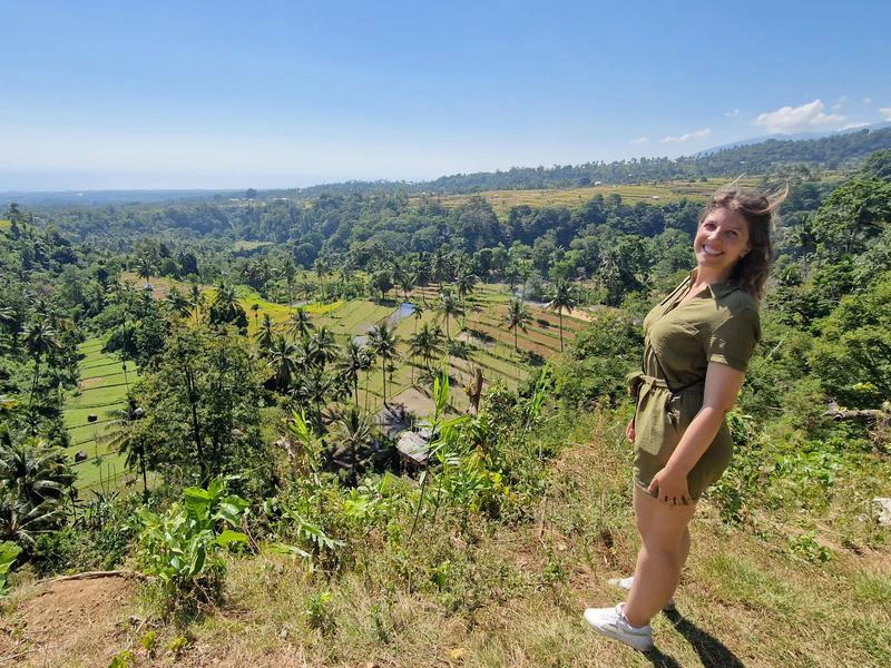 Indonesie lombok rijstvelden uitzicht