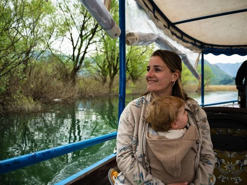 Skadarmeer met kinderen