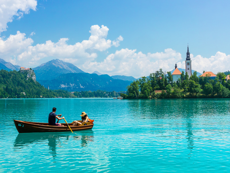 bled slovenie roeiboot
