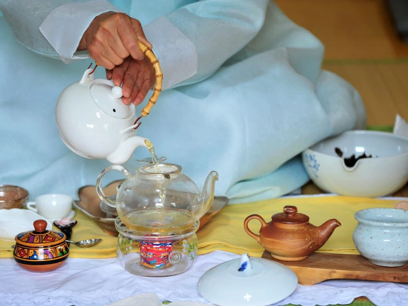 Traditionele thee ceremonie in Zuid-Korea
