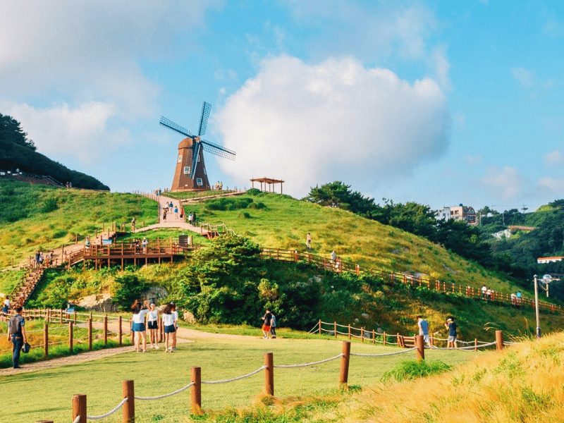 Windmolen op het eiland Geoje