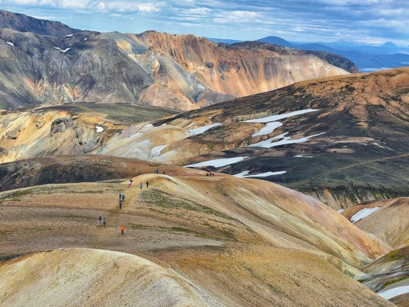 IJsland Landmannalaugar uitzicht en wandelen
