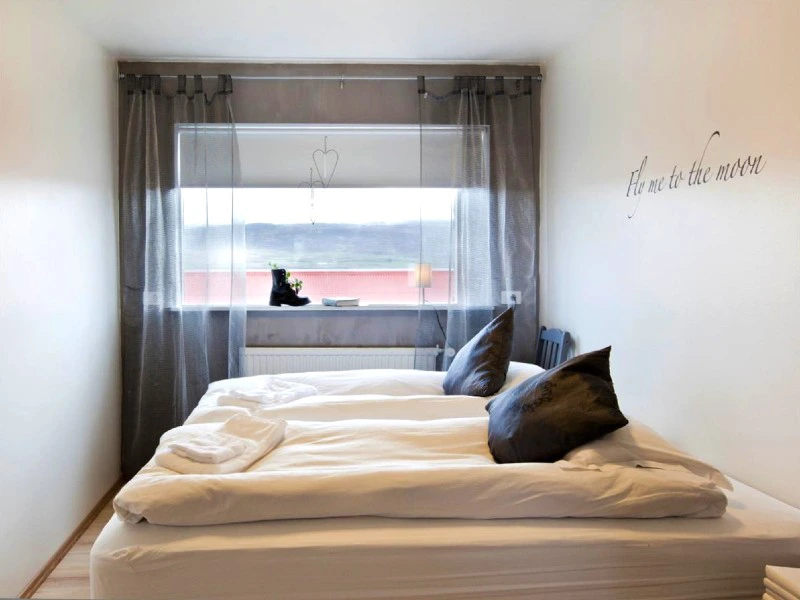 Slaapkamer in de guesthouse Akureyri