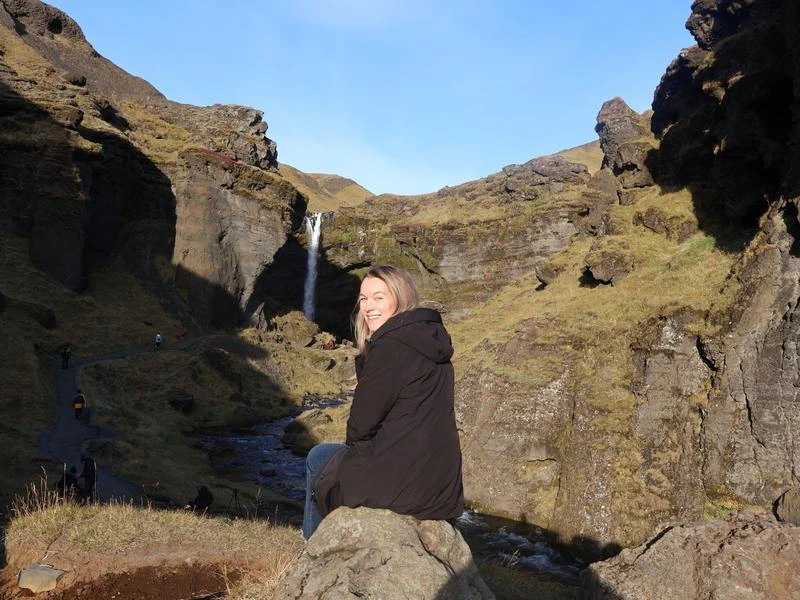 Kvernufoss waterval in IJsland