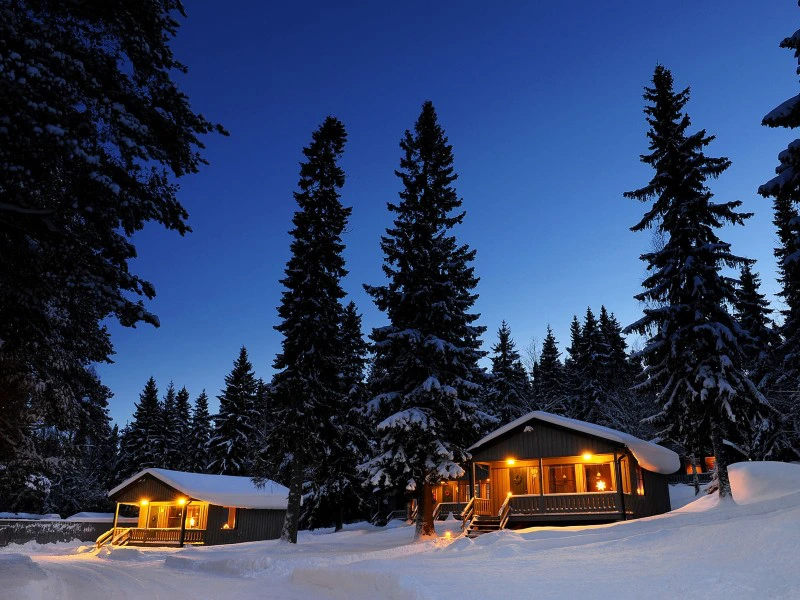 Overnachten in een huisje in Zweeds-Lapland