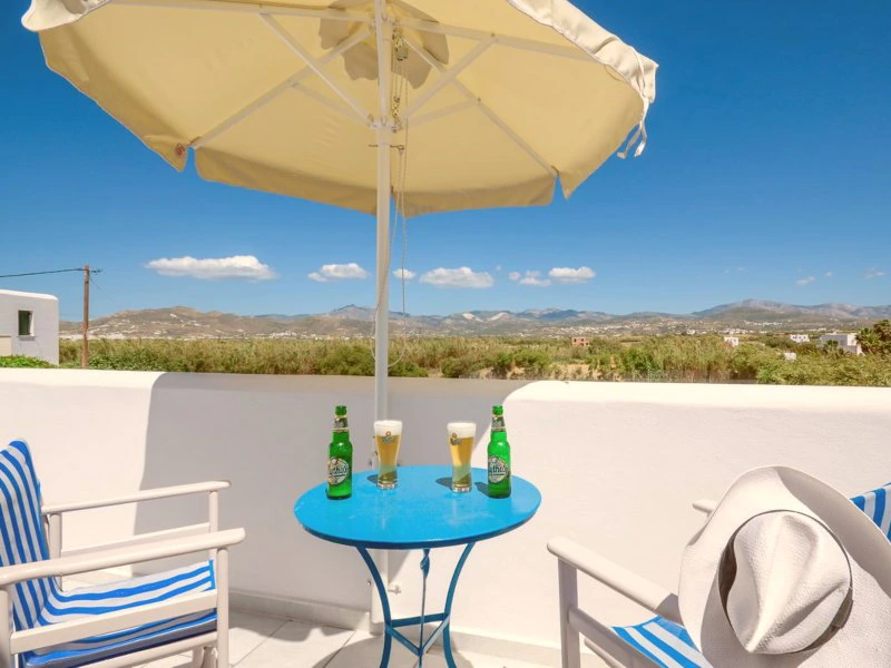 Balkon met uitzicht op Naxos