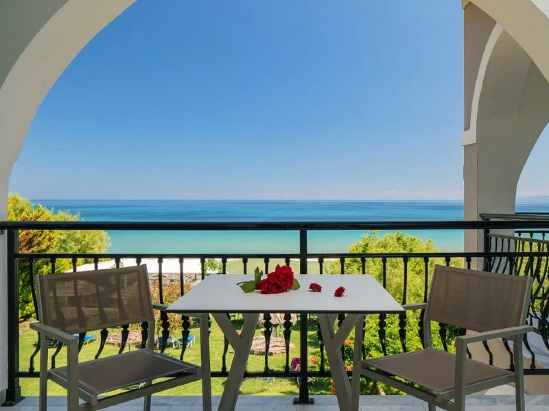 Uitzicht vanuit hotel op Zakynthos