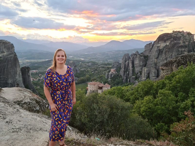 Meteora Griekenland zonsondergang