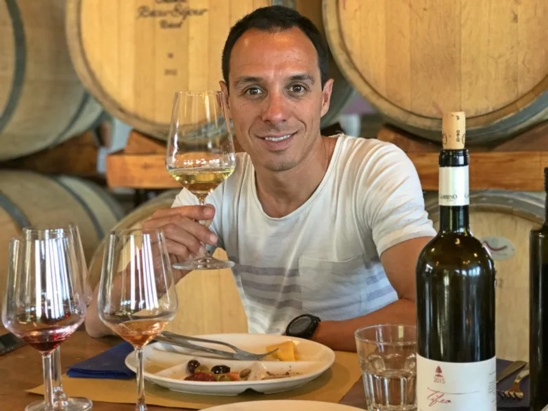 Wijn proeverij in italie