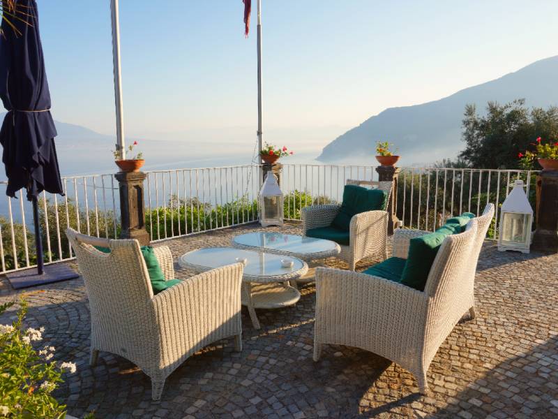 Uitzicht hotel Amalfikust Uitzicht hotel Amalfikust