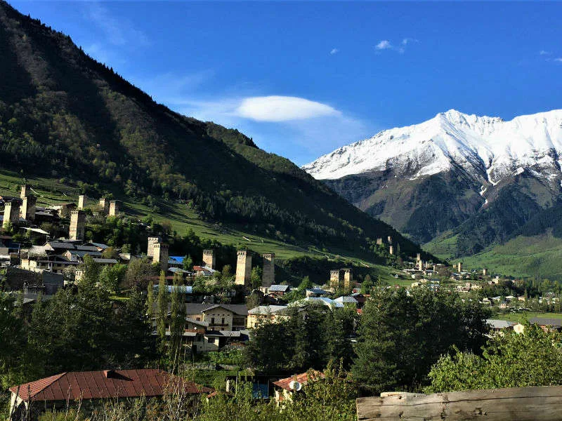 Natuur Georgie - Mestia centrum van Svaneti