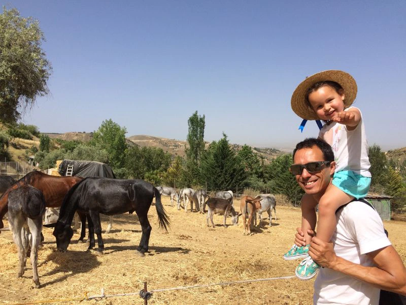 Vader en dochter in Spanje