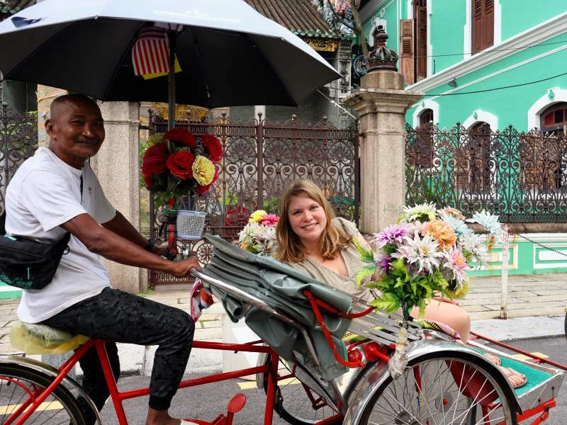 Riksja tuktuk penang maleisie