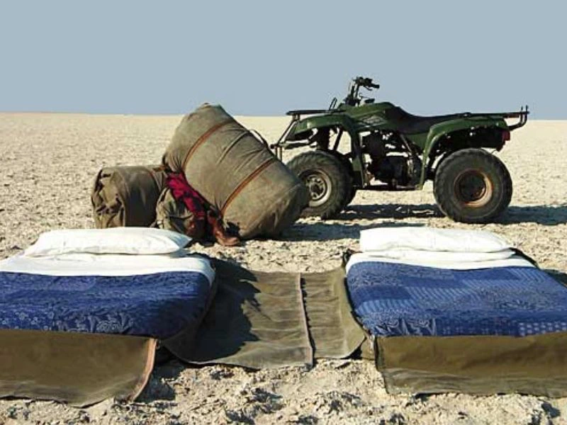 botswana zoutpan slapend