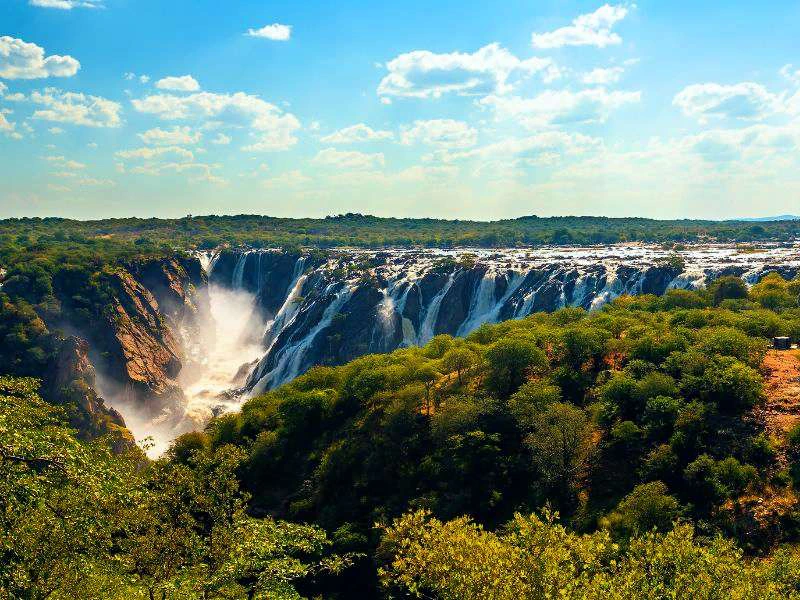 Namibie- Ruacana watervallen