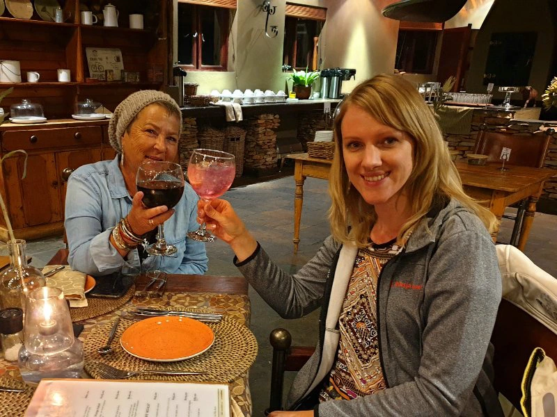 Namibië diner en drankjes