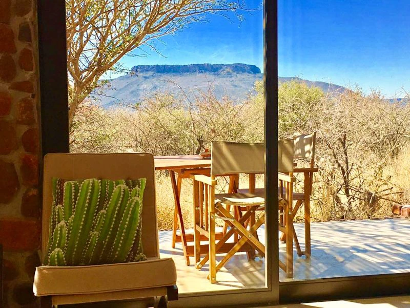 Namibie - Waterberg - bungalow met uitzicht
