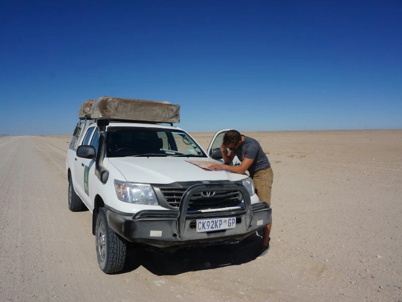 Kaart lezen Namibië