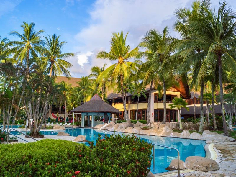 Strand resort bij Kota Kinabalu in Borneo