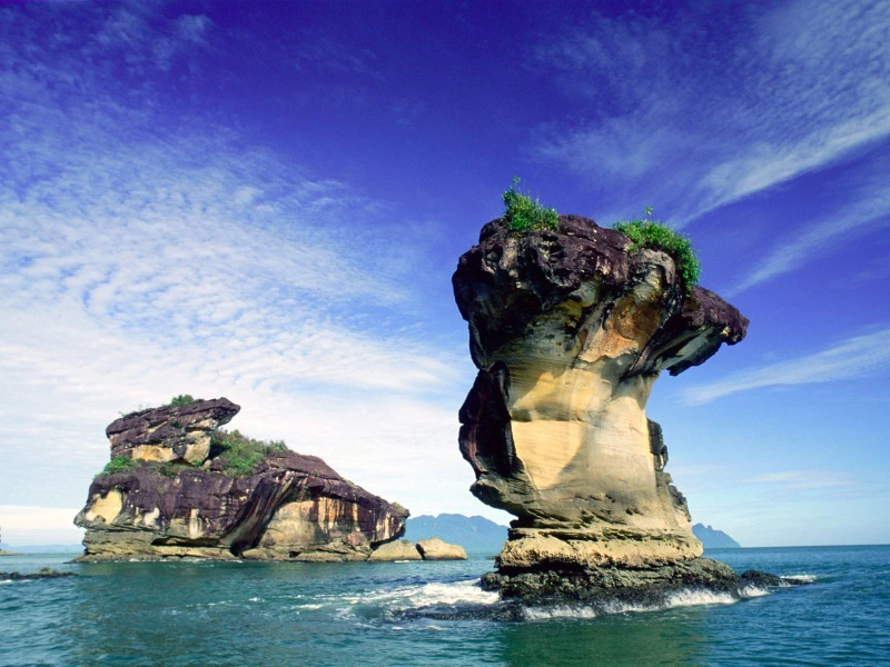 Rotsformatie bij Bako national park - Borneo
