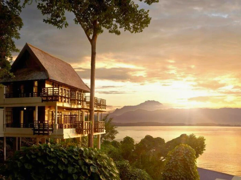 Resort op Gaya island - Borneo