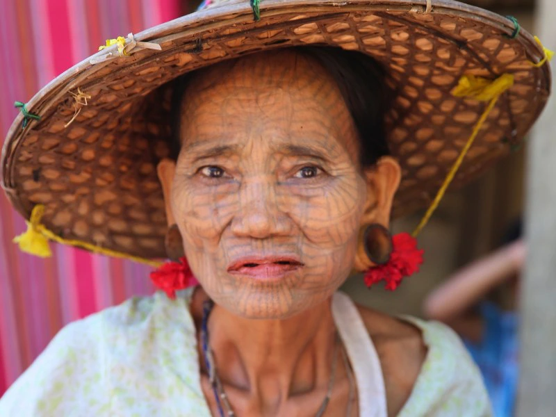 Lokale vrouw in Myanmar