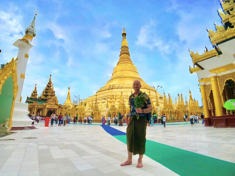 Tempels in Yangon in Myanmar