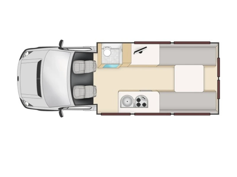 Nieuw Zeeland - Euro tourer camper - dag