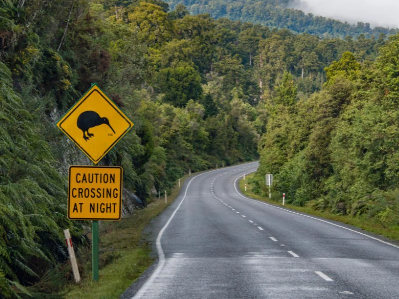 Nieuw Zeeland - verkeersboord