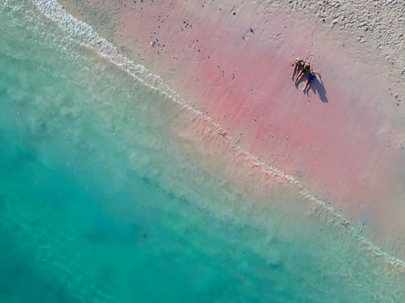 Pink beach bij Komodo Indonesie