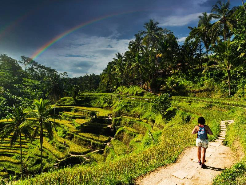 Wandelen op Bali Indonesie