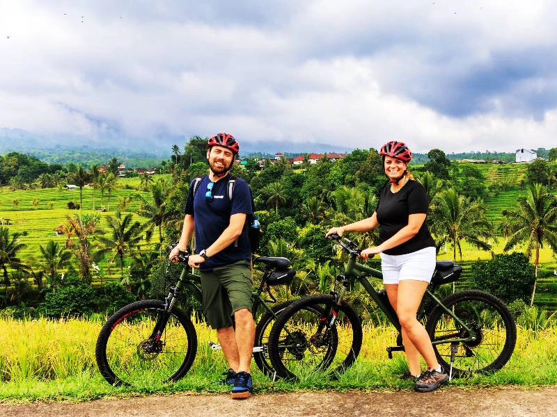 Fietsen bij Ubud Bali