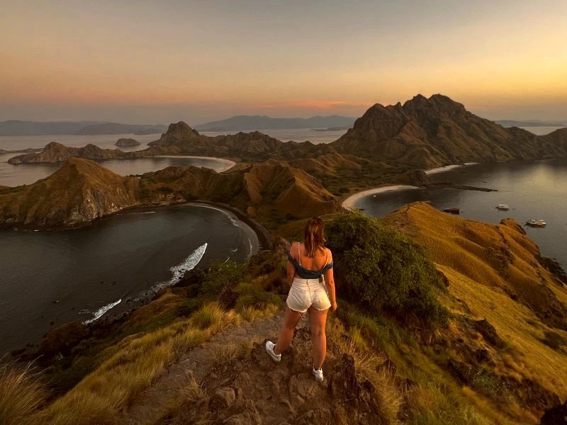 Padar eiland bij Komodo Flores Indonesie