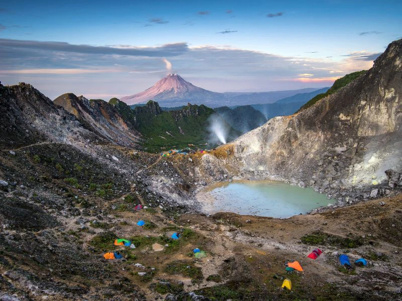Sibayak vulkaan Sumatra Indonesie