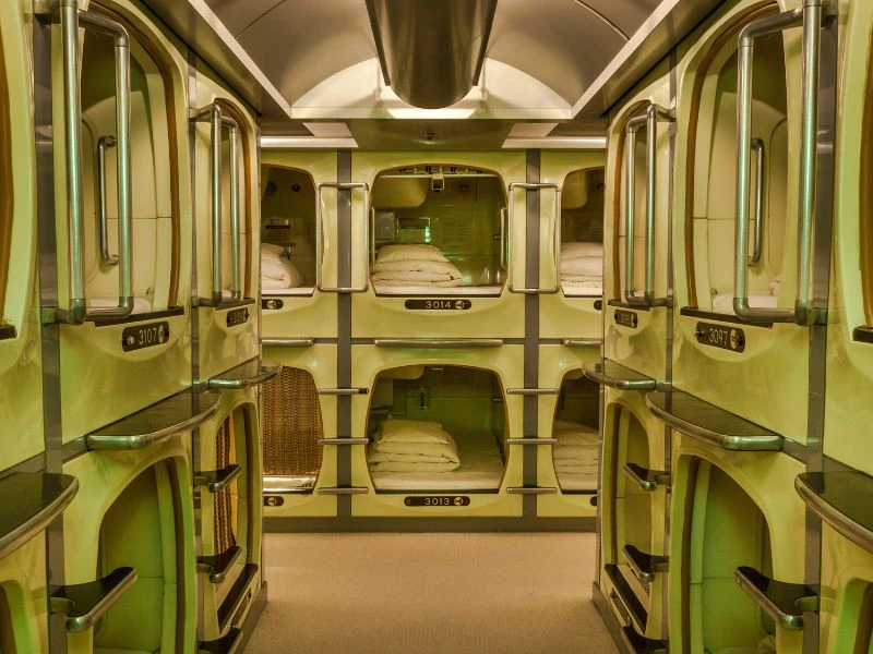 Osaka capsule hotel Japan