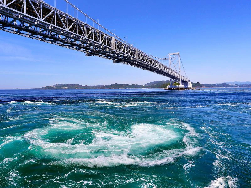 Naruto whirlpools in Shikoku, Japan