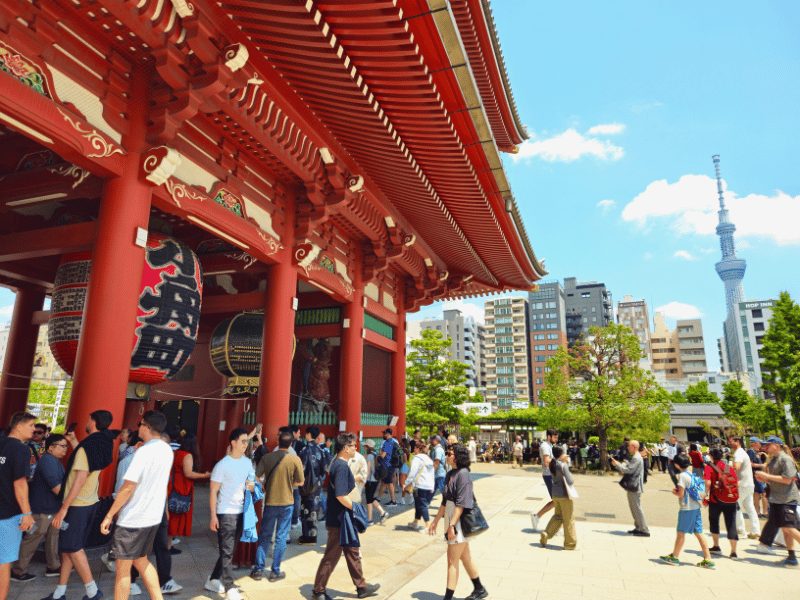 de Asakusa-tempel in Tokio