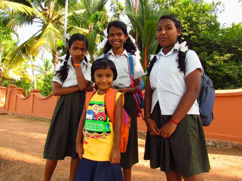 India Backwaters lokale kinderen