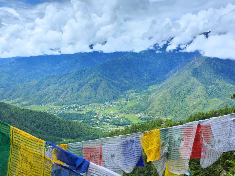 India Bhutan Paro landschap