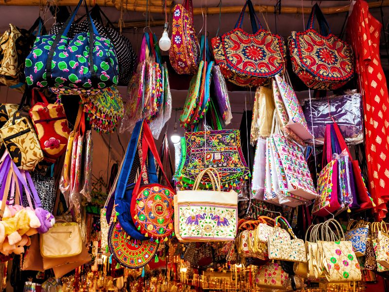India Delhi reizigers foto markt