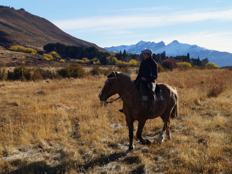 Man op paard in Patagonia - Argentinië