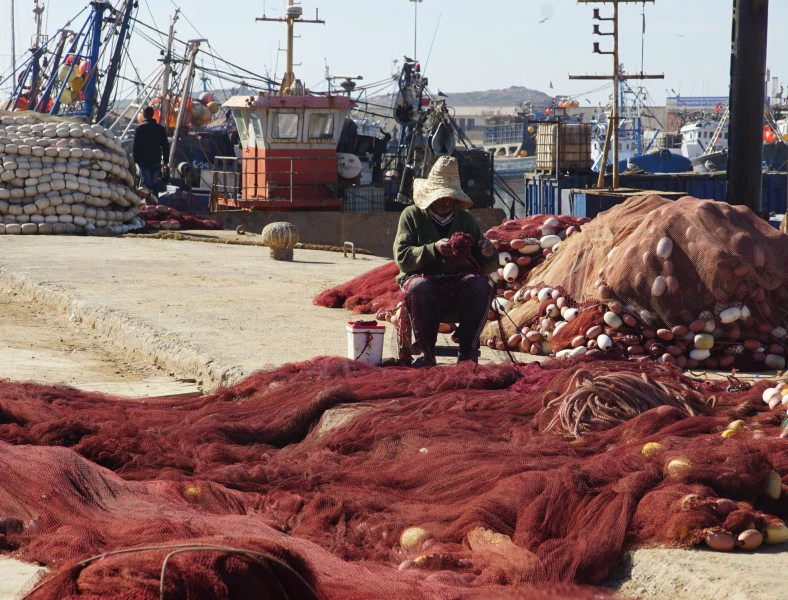 Essaouira Marokko vissersman