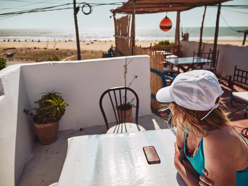 Uitzicht strand Essaouira Marokko