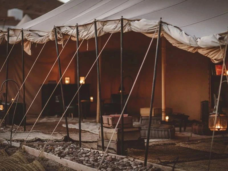 Glamping tent in Agafay woestijn