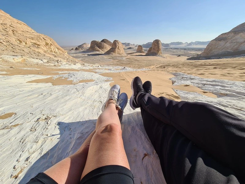 Witte woestijn overnachting Egypte