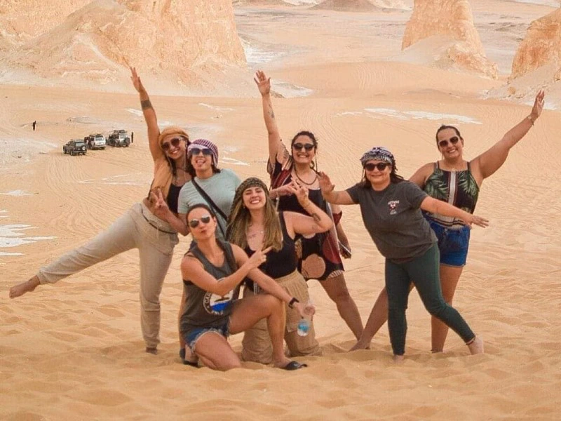 Witte woestijn overnachting Egypte